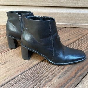 Apostrophe Leather Upper Ankle Boots
